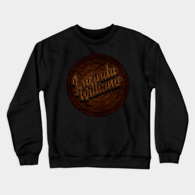 Circle Retro Lucinda Williams Crewneck Sweatshirt by Electric Tone